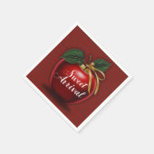 Sweet Arrival Red Apple Baby shower Servet (Hoek)
