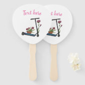 Sweet Art Drawing Summertime set van ventilatoren Handwaaier (Voorkant en achterkant)