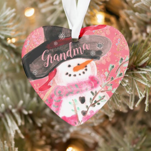 Sweet Artsy Snowman Ornament (Boom)