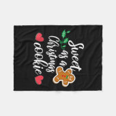 Sweet As A Christmas Cookie - Biscuit, Christmas C Fleece Deken (Voorkant (Horizontaal))