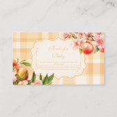 Sweet As A Peach Baby shower Boeken voor Baby Informatiekaartje (Voorkant)