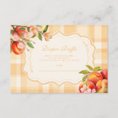 Sweet As A Peach Baby shower Diapper Raffle Informatiekaartje (Voorkant)