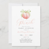 Sweet as a Peach Baby shower Invitation Kaart (Voorkant)