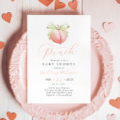 Sweet as a Peach Baby shower Invitation Kaart