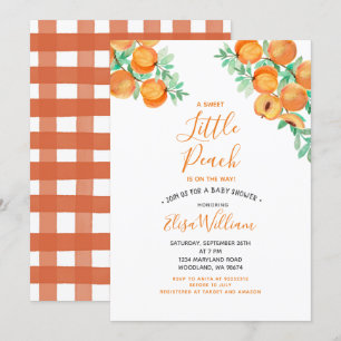 Sweet as a Peach komt naar het Baby shower Kaart
