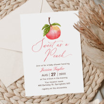 Sweet as a Peach Minimalistische Baby shower Uitno