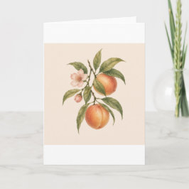 Sweet as a Peach | Vintage Peach Botanical Design Kaart