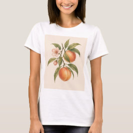 Sweet as a Peach | Vintage Peach Botanical Design T-shirt