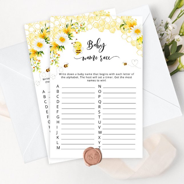 Sweet as can be baby shower Baby naam race spel (Creator heeft geüpload)