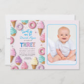 Sweet As Can Be Boy krijgt derde verjaardag Kaart (Voorkant)