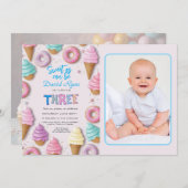 Sweet As Can Be Boy krijgt derde verjaardag Kaart (Voorkant / Achterkant)