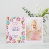 Sweet As Can Be Girl 3e verjaardag Kaart (Staand voorkant)