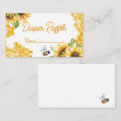 Sweet As Can Be Luier Raffle Naam Kaart (Voorkant / Achterkant)