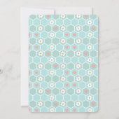 Sweet as Can Bee Baby Girl Baby shower Invitation Kaart (Achterkant)