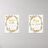 Sweet As Can Bee Baby Party tekent Poster Muurkunst Sets (Voorkant)