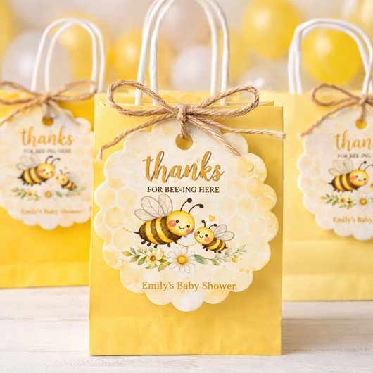 Sweet as can Bee Baby Shower Bedankjes Labels