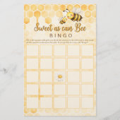 Sweet As Can Bee - Baby Shower Bingo Game Briefpapier (Voorkant)