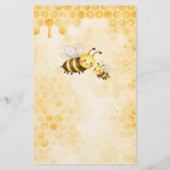 Sweet As Can Bee - Baby Shower Bingo Game Briefpapier (Achterkant)