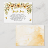 Sweet As Can Bee Baby shower Boeken voor Baby Informatiekaartje (Voorkant / Achterkant)