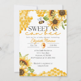 Sweet As Can Bee baby shower Invitation Collectie Kaart