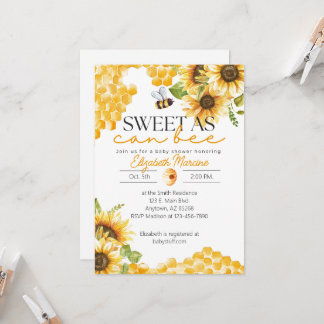 Sweet As Can Bee baby shower Invitation Collectie Kaart