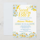 Sweet As Can Bee Baby Shower Invitation Kaart (Voorkant / Achterkant)