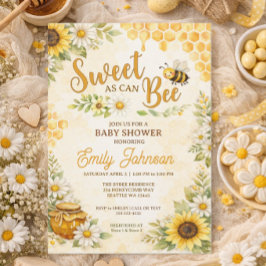 Sweet as can Bee Baby Shower Kaart