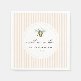Sweet As Can Bee Baby shower Napkins Servet