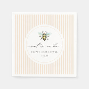 Sweet As Can Bee Baby shower Napkins Servet