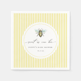 Sweet As Can Bee Baby shower Napkins Servet