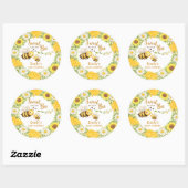 Sweet as Can Bee Baby Shower Ronde Sticker (Vel)