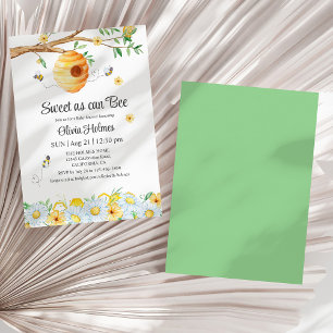 "Sweet as can Bee" Baby shower Uitnodiging