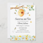 "Sweet as can Bee" Baby shower Uitnodiging (Voorkant)