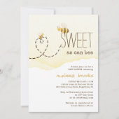 Sweet As Can Bee Bumblebee Baby shower Invitation Kaart (Voorkant)