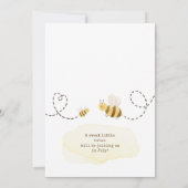 Sweet As Can Bee Bumblebee Baby shower Invitation Kaart (Achterkant)