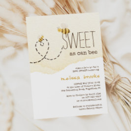 Sweet As Can Bee Bumblebee Baby shower Invitation Kaart