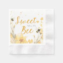Sweet as Can Bee dessert napkin