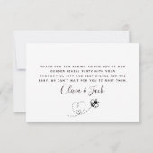 Sweet as Can Bee Geslacht Vlek Party Bedankkaart (Achterkant)