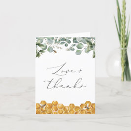 Sweet as Can Bee Greenery Baby shower Bedankkaart