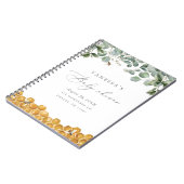 Sweet as Can Bee Greenery Baby shower Guest Book Notitieboek (Linkerzijde)