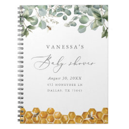 Sweet as Can Bee Greenery Baby shower Guest Book Notitieboek