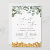 Sweet as Can Bee Greenery Baby shower Kaart (Voorkant)