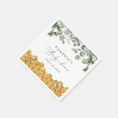 Sweet as Can Bee Greenery Baby shower Servet (Hoek)