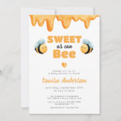 Sweet as Can Bee Honey Baby shower Kaart (Voorkant)