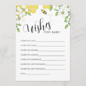 Sweet As Can Bee Honey Wensen voor Baby Advieskaart (Voorkant)