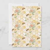 Sweet as can Bee Honeycomb Bee Custom Baby Shower Kaart (Achterkant)
