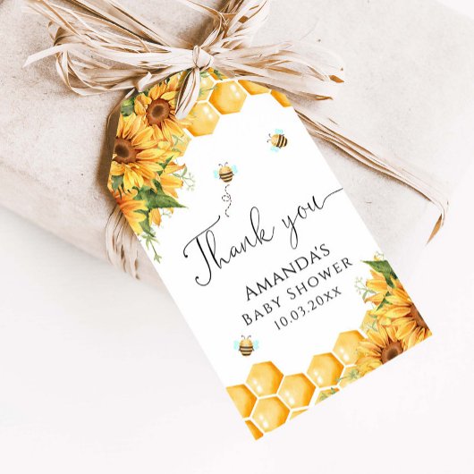 Sweet As Can Bee Sunflower Baby shower Cadeaulabel