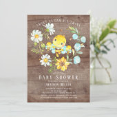 Sweet As Can Bee Twins Baby shower Invitation Kaart (Staand voorkant)