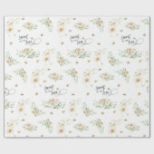Sweet as can bee Waterverf Floral Honeybee Cadeaupapier (Vlak)