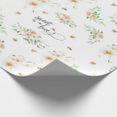Sweet as can bee Waterverf Floral Honeybee Cadeaupapier (Hoek)